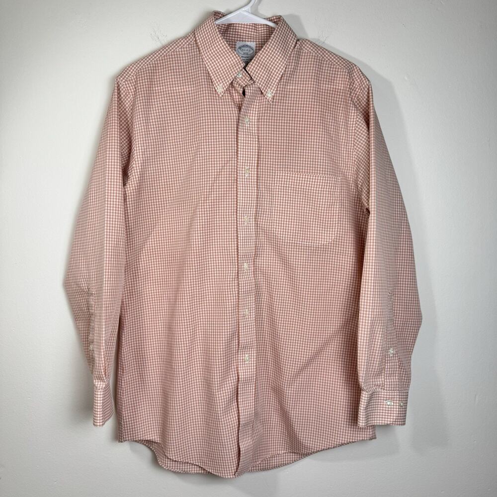 BROOKS BROTHERS Regent 1818 Men’s Button Down Shirt NonIron Cotton 15.5 2/3